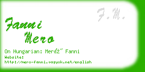 fanni mero business card